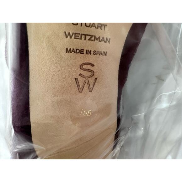 Stuart Weitzman $850 NAOMI 50 Knee High Boots Sz 10B NIB Cabernet Burgundy Suede - Picture 13 of 15